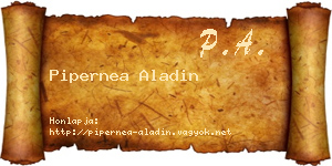 Pipernea Aladin névjegykártya